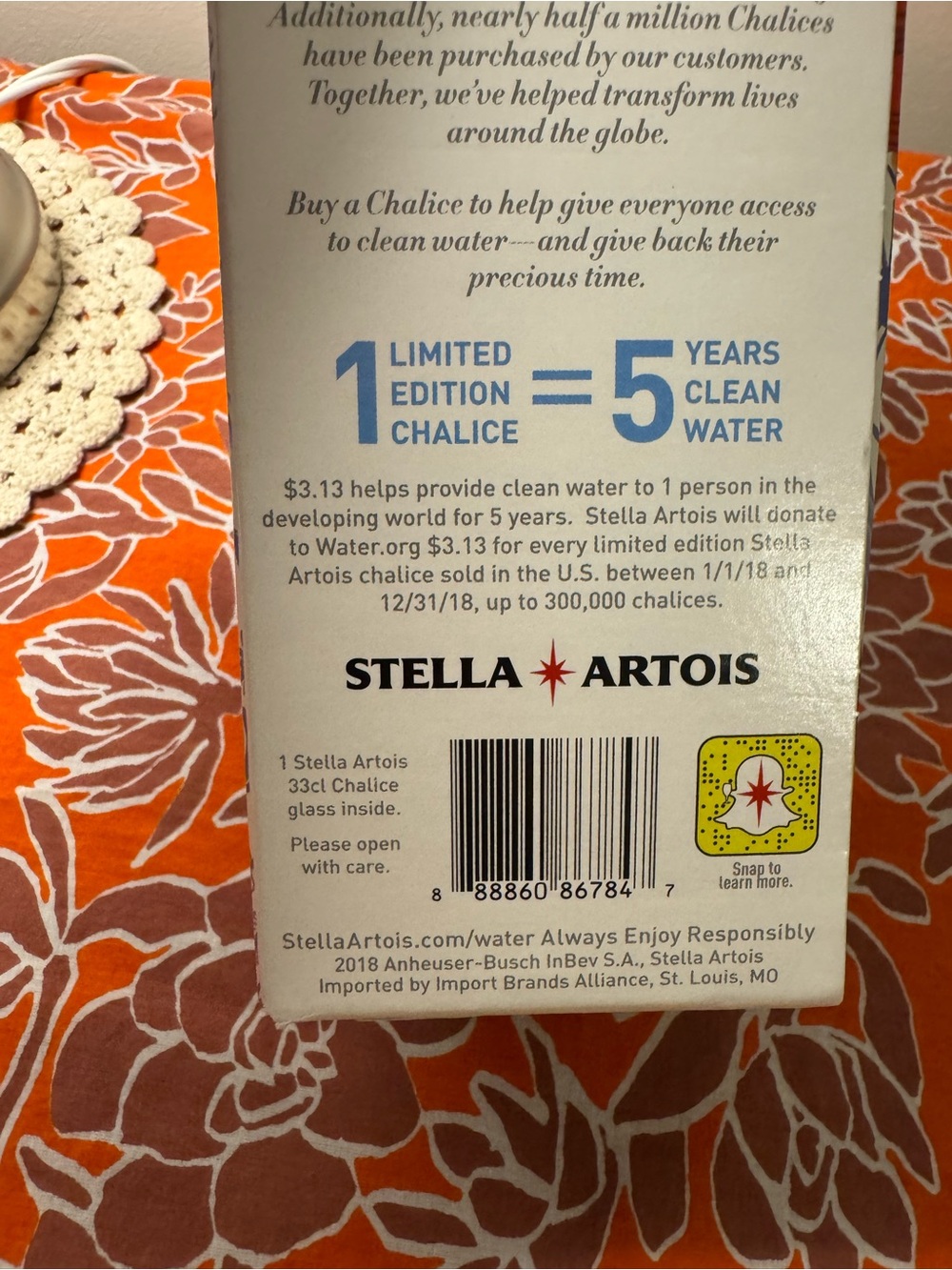 Stella Artois 2018 Limited Edition 33cl Chalice Beer Drinking Glass - Picture 5 of 10